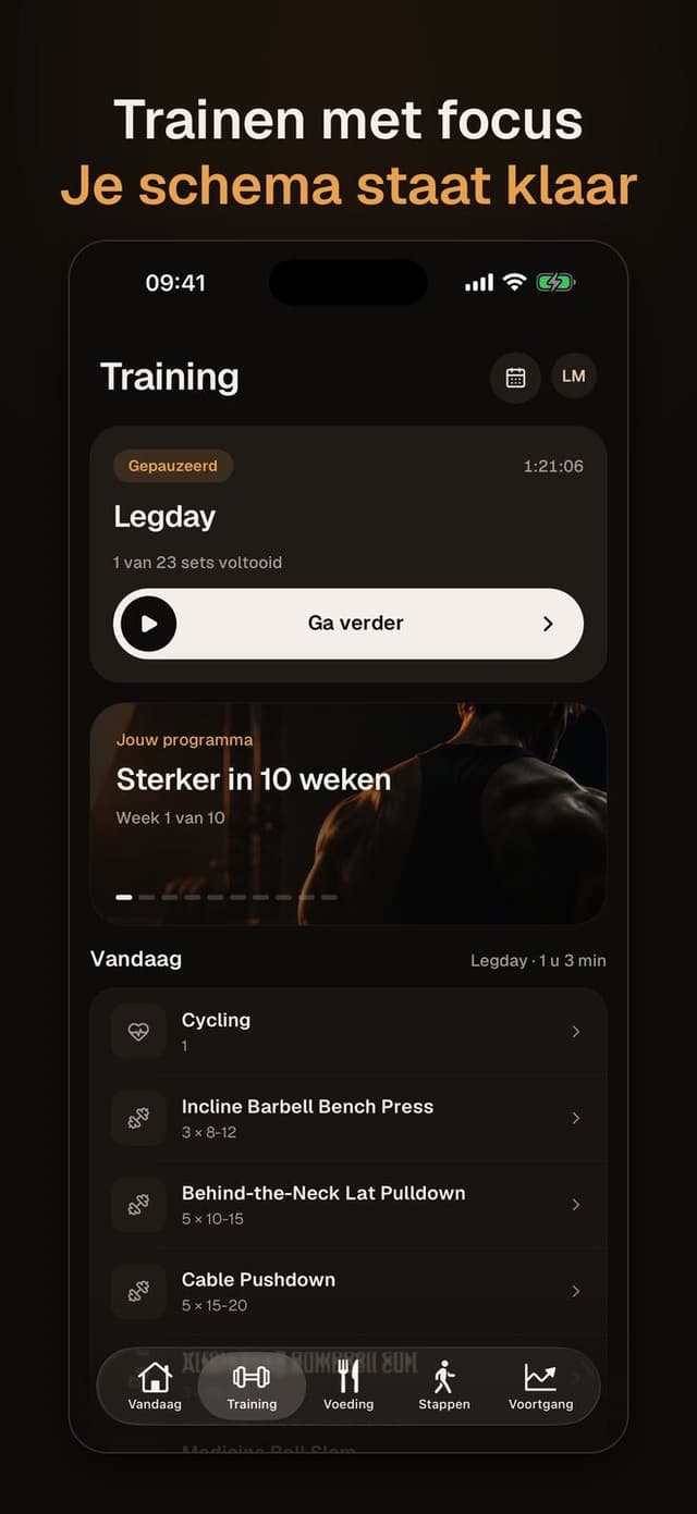 Training: je schema van je coach staat klaar